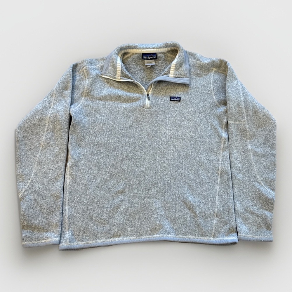 Patagonia Better Sweater Jacket Womens L 1/4‎ Zip Fleece Gray 25615 Gorpcore